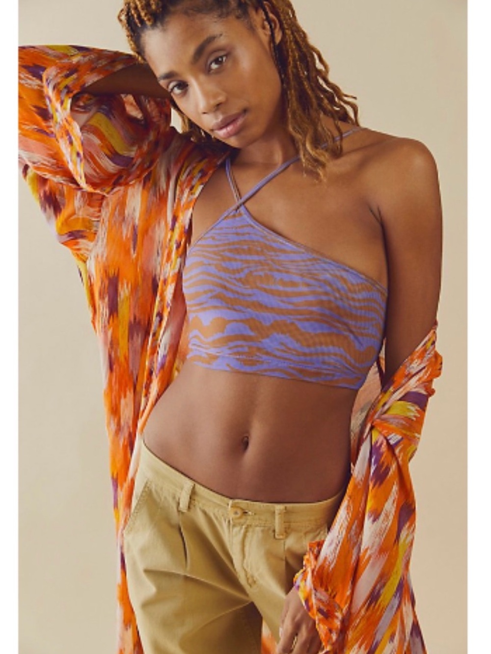 NWT Under It All Mesh Bra by Intimately at Free People, Candy Combo, M